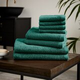 Catherine Lansfield Temno zeleni hitro sušeči frotirni bombažni komplet brisač 8 ks Quick Dry – | Shoptok.si