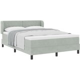 vidaXL Box Spring Krevet s Madracem Svjetlosiva 140x200 cm Baršun Cijene