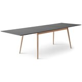 Hammel Furniture Raztegljiva jedilna miza z dodatno ploščo in s črno mizno ploščo 100x210 cm Meza – | Shoptok.si
