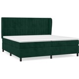  Krevet s oprugama i madracem tamnozeleni 200x200 cm baršunasti | shoptok.hr