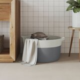  Košara za pohranu sivo-bijela Ø 40 x 25 cm pamučna | shoptok.hr