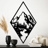 Wallity zidna dekoracija montain 1, 79 x 49 cm, crna | ePonuda.com