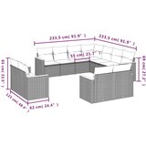  11-dijelni set vrtnih sofa od poliratana s jastucima crni | shoptok.hr