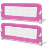  Sigurnosna ogradica za dječji krevet 2 kom ružičasta 102 x 42 cm | shoptok.hr