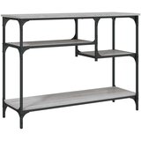  Konzolni stol s policama siva boja hrasta 100 x 35 x 75 cm | shoptok.hr