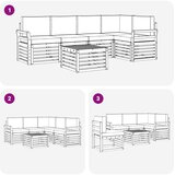  Set vanjskih sofa 6 kom. Prirodna i bež Poliester | shoptok.hr