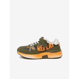 Replay Orange-green children's sneakers with details in suede - Girls Cene