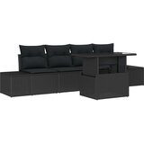  Set sofe 5 kom. Crna poliratan 100 x 55 x 73 cm | shoptok.hr
