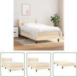 The Living Store Box spring postelja z vzmetnico krem 90x190 cm blago - Box Spring Postelja, (21737628) | Shoptok.si