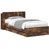  Okvir kreveta s pohranom s ladicama Dimljeni hrast 80 x 200 cm | shoptok.hr