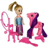 Magic Toys Lutka Katie: Sandra s pink ponijem in frizerskimi pripomočki 10 cm velika Cene