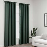  Zavjese za zamračivanje s kukama 2 kom zelene 140 x 225 cm | Eponuda.com