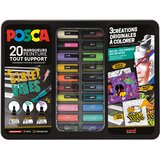 POSCA Pigmentni markerji STREET VIBES, kovinska škatla 20 kom, (21656134) | Shoptok.si