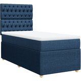 vidaXL Box spring postelja z vzmetnico modra 100x200 cm blago, (21307757) | Shoptok.si