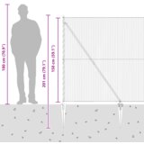 vidaXL Ograda u obliku heksagona sivi 1.5x10 m čelik | shoptok.hr