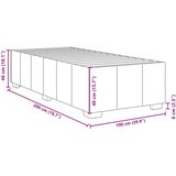  Okvir za krevet svjetlosivi 100 x 200 cm od tkanine | shoptok.hr