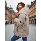 Resti Women's Quilted Jacket with Hood and Cuffs on Sleeves Stone Hollow | Shoptok.si
