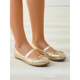 Resti Shiny women's ballet flats with a bow and elastic Safte Cene