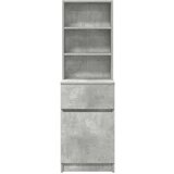 vidaXL Nočna omarica betonsko siva 39x35x125 cm inženirski les | Shoptok.si