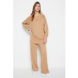 Trendyol Sweatsuit Set - Beige - Regular fit Cene
