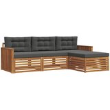  Set vanjskih sofa 4 kom. Prirodna i antracit | shoptok.hr