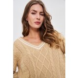 Marisse WOMEN'S SWEATER Z-SW-4828 BEIGE | shoptok.hr