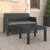 Maison Chic Seti vrtnega pohištva - Vrtna garnitura - Vrtni pohištvo set 2-delna z blazinami PP ratan antracitna, (21810995) | Shoptok.si