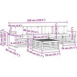  Set vanjskih sofa 5 kom. Prirodna i antracit | shoptok.hr