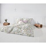 Fleuresse posteljnina 140/200 cm mako saten bela, sivoroza, olivno zelena , žajbljevo zelena | Shoptok.si