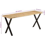  Klupa sa živim rubom 105 cm od masivnog drva manga | Eponuda.ba