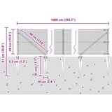 vidaXL Varjena Kovinska Ograja s 7 Mizastimi Palicami 0,4x10 m Jeklo | Shoptok.si