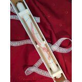 Krstne sveče s cvetjem, križcem in golobčkom KRSV 04 | Shoptok.si