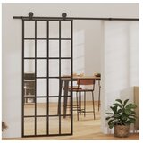  Klizna vrata od stakla ESG i aluminija 90 x 205 cm crna | shoptok.hr
