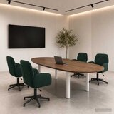  Okretne radne stolice 4 kom. 54 x 55 x 90 cm Tamnozelena Baršun | Eponuda.com