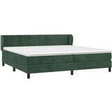  Box spring postelja z vzmetnico temno zelena 200x200 cm žamet, (20897604) | Shoptok.si