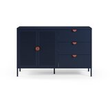 Marckeric Temno modra kovinska komoda 140x90x40 cm Sayla – Cene
