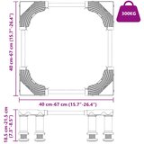  Postolje za perilicu rublja Siva 67 x 67 x 21,5 cm Slike