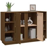  Komoda smeđa boja meda 120 x 35 x 80 cm od masivne borovine | shoptok.hr