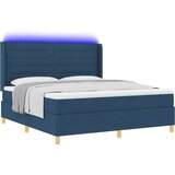 Krevet s opruga kutije s LED trakama Plava 180 x 200 cm tkanina | Eponuda.ba