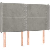 Maison Chic vzglavna omarica - nočna omarica - posteljna omarica z ušesi svetlo sivo 147x16x118/128 cm žamet, (21708685) Cene