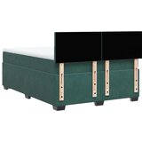 vidaXL Krevet s oprugama i madracem tamnozeleni 140x200 cm baršunasti | shoptok.hr