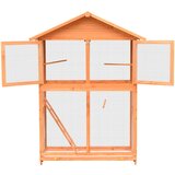 vidaXL Ptičja kletka iz trdne borovine in lesa jelke 125,5x59,5x164 cm - - Rjava - 18.5 - 2025- | Shoptok.si