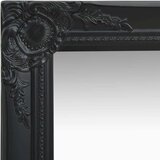 vidaXL Stensko ogledalo v baročnem stilu 40x40 cm črno, (20802550) | Shoptok.si