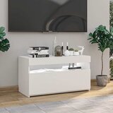 TV ormarić s LED svjetlima visoki sjaj bijeli 75 x 35 x 40 cm | Eponuda.ba