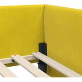  Kutni okvir kreveta s uzglavljem Žuta 80 cm x 200 cm Baršun | shoptok.hr