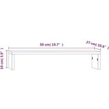 vidaXL Stojalo za zaslon belo 50x27x10 cm trdna borovina | Shoptok.si