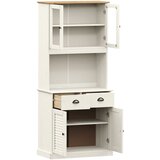  Visoka komoda VIGO bijela 78 x 40 x 175 cm od masivne borovine | Eponuda.com