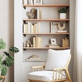  Zidna polica 80 x 30 x 2 cm od neobrađene masivne hrastovine | shoptok.hr