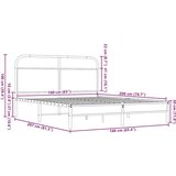 vidaXL Posteljni okvir brez vzmetnice 160x200 cm rjav hrast inž. les | Shoptok.si