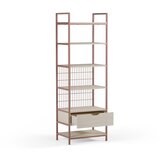 Marckeric Jeklen regal v barvi terakote 60x179,5x40 cm Amara – | Shoptok.si